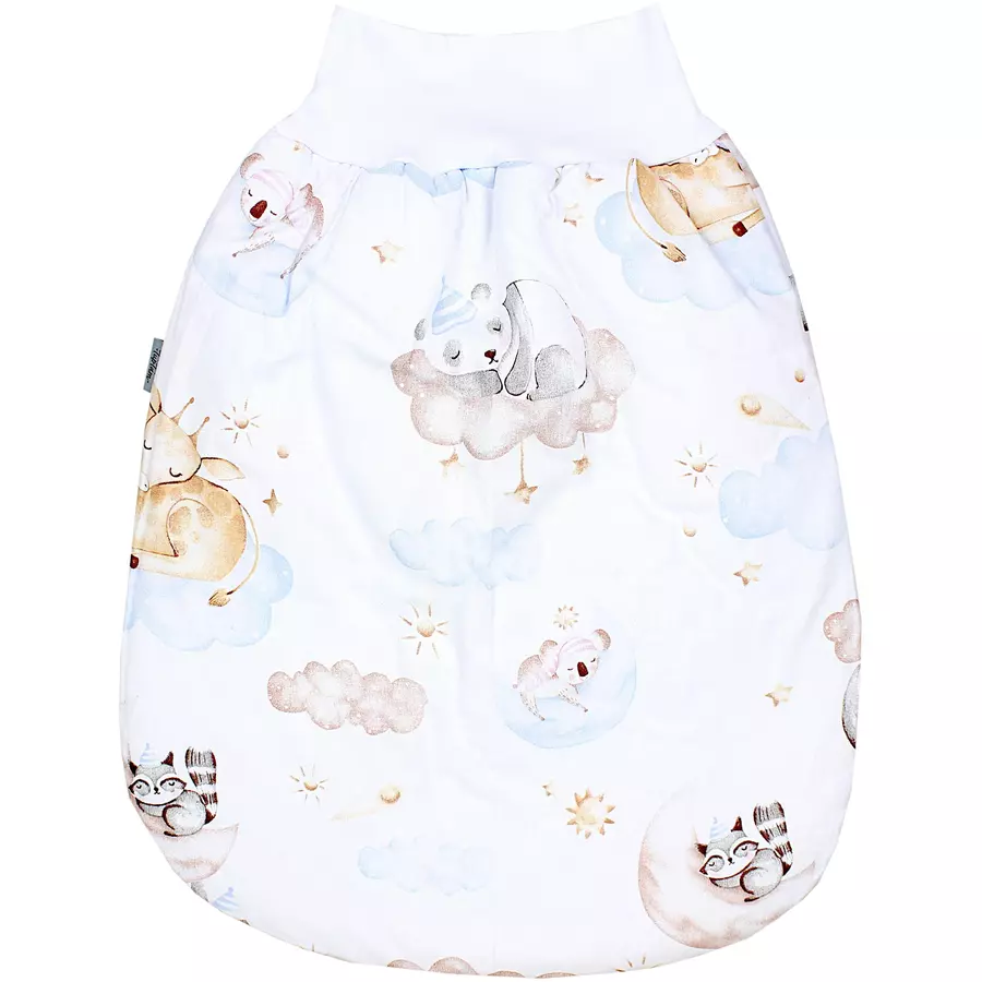 TupTam Baby Strampelsack mit Bund für Mädchen  und Jungen weiß