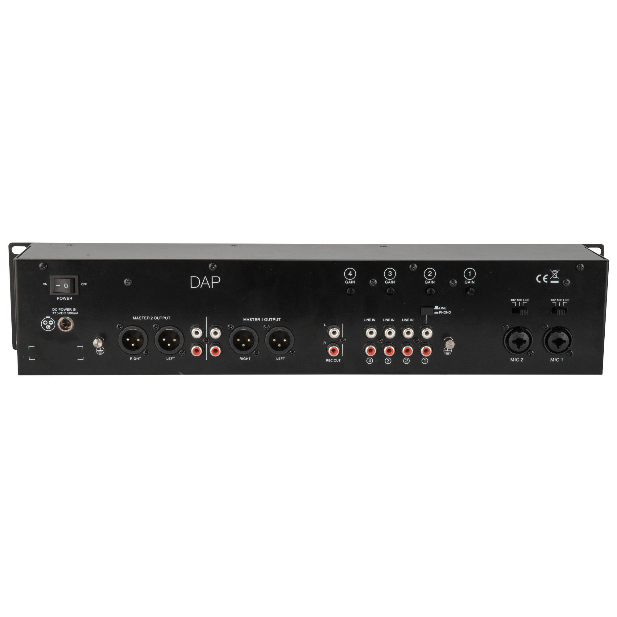 DAP IMIX-6.2 7 kanaals rack mixer met 2 zones