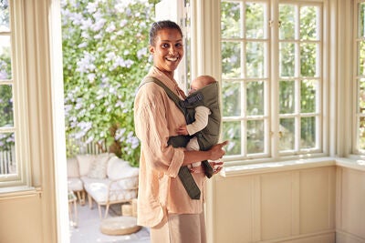 BabyBjörn Mini Bæresele Vevd, Mørkegrønn
