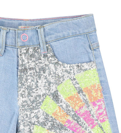 Billieblush Shorts - Denim - Double Stone/Bleach m. Pailletten