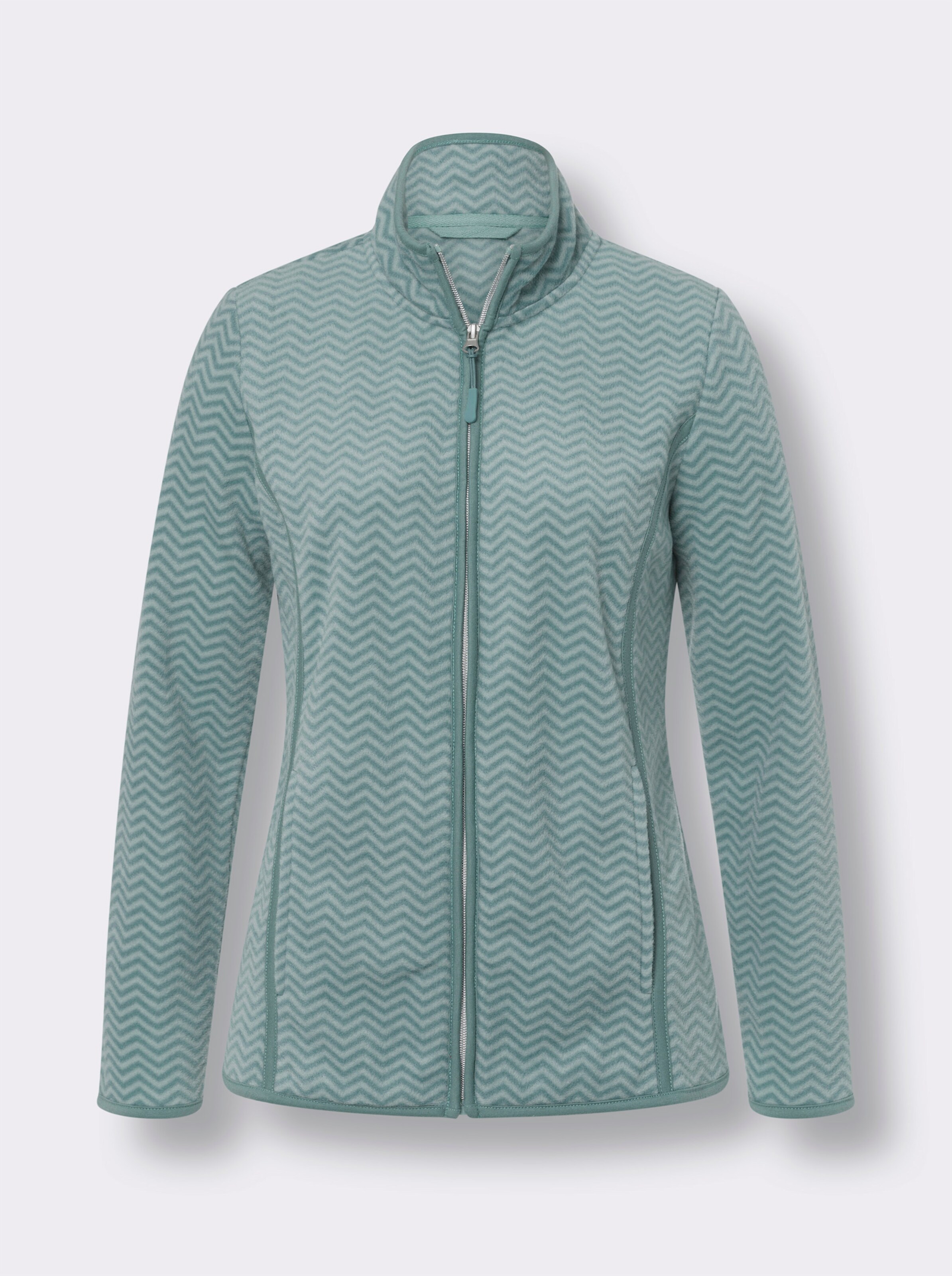 Fleecejacke mit Grafik-Muster allover