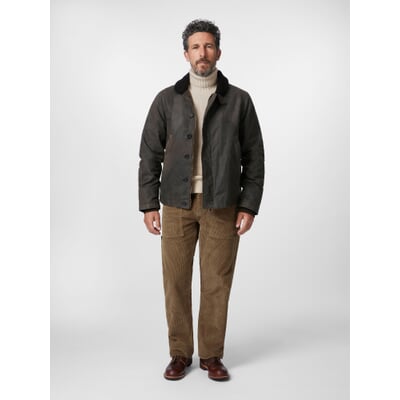 Herren-Deckjacket, Dunkelbraun