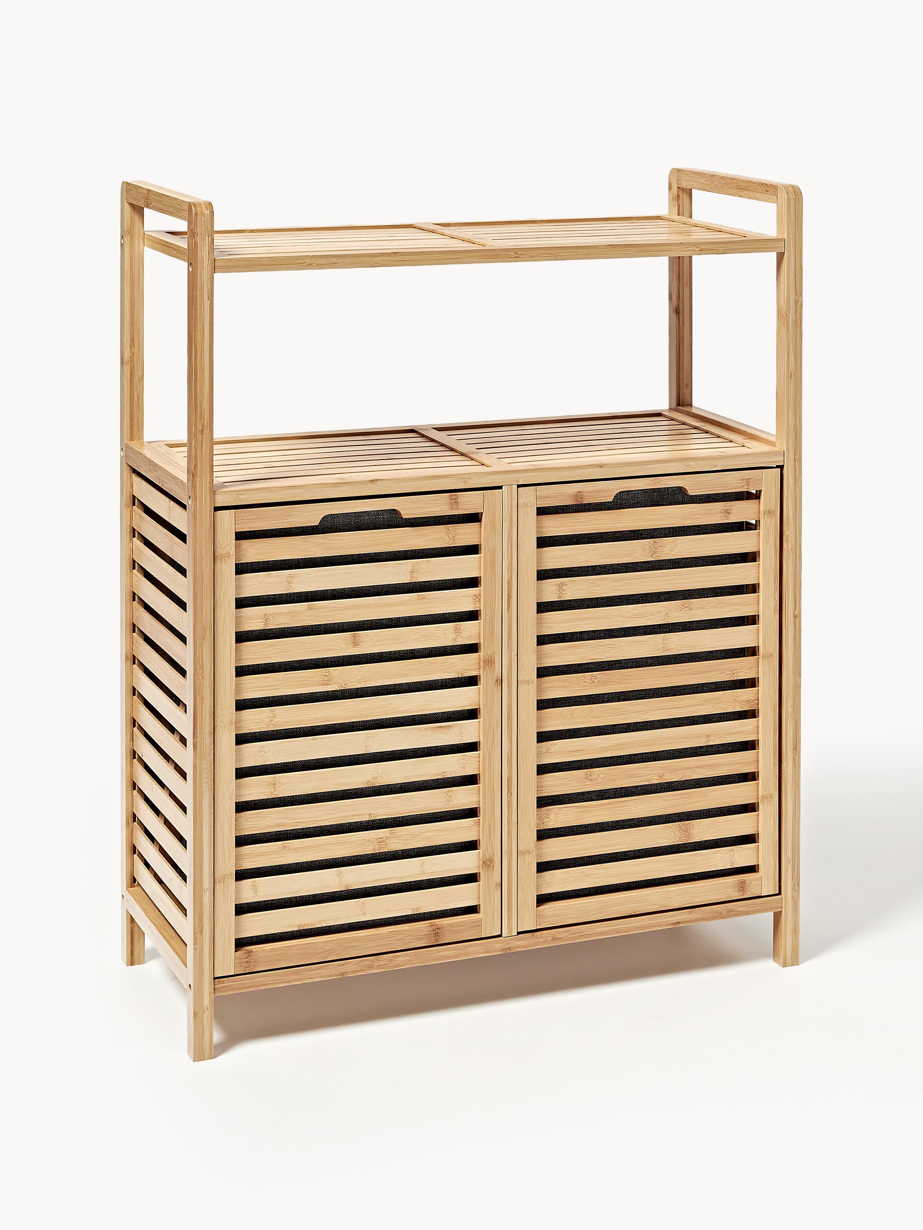 Bamboe badkamerplank Kit met wasmanden