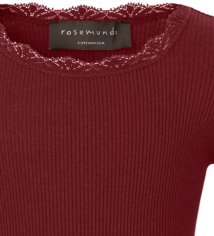 Rosemunde Bluse - Silke/Bomuld - Cabernet m. Blonder