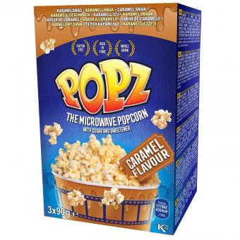 POPZ Mikrowellen-Popcorn Caramell 3er 270g MHD:30.10.26