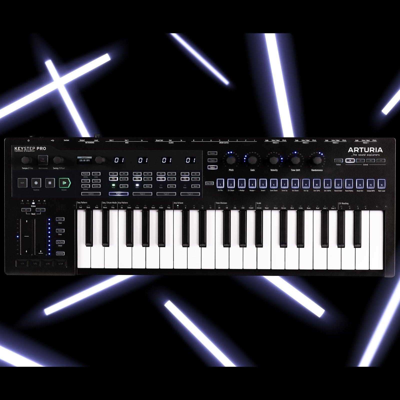 Arturia KeyStep Pro Chroma MIDI keyboard en sequencer