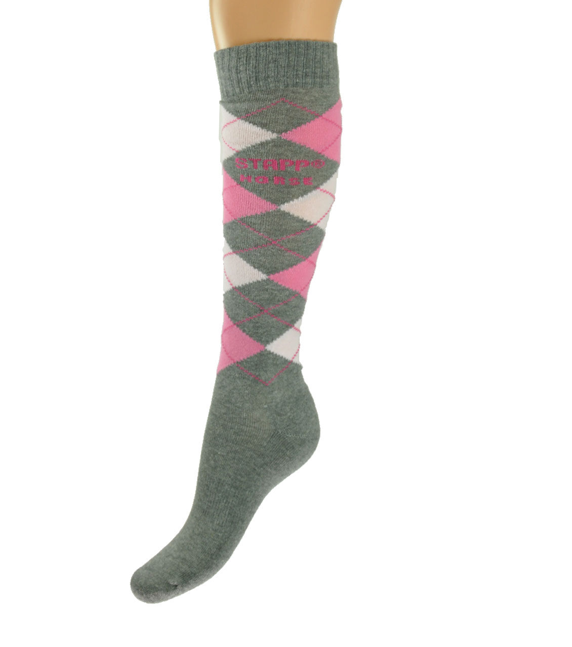 Stapp Horse - Paardrijsokken - Roze/grijs - 31-35