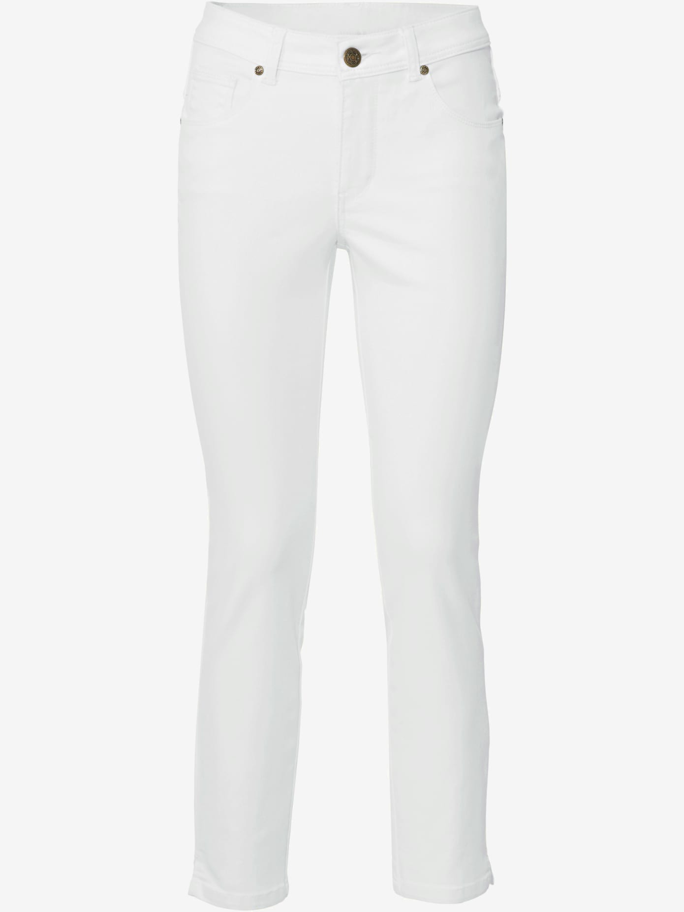 Jeans effet ventre plat longueur 7/8
