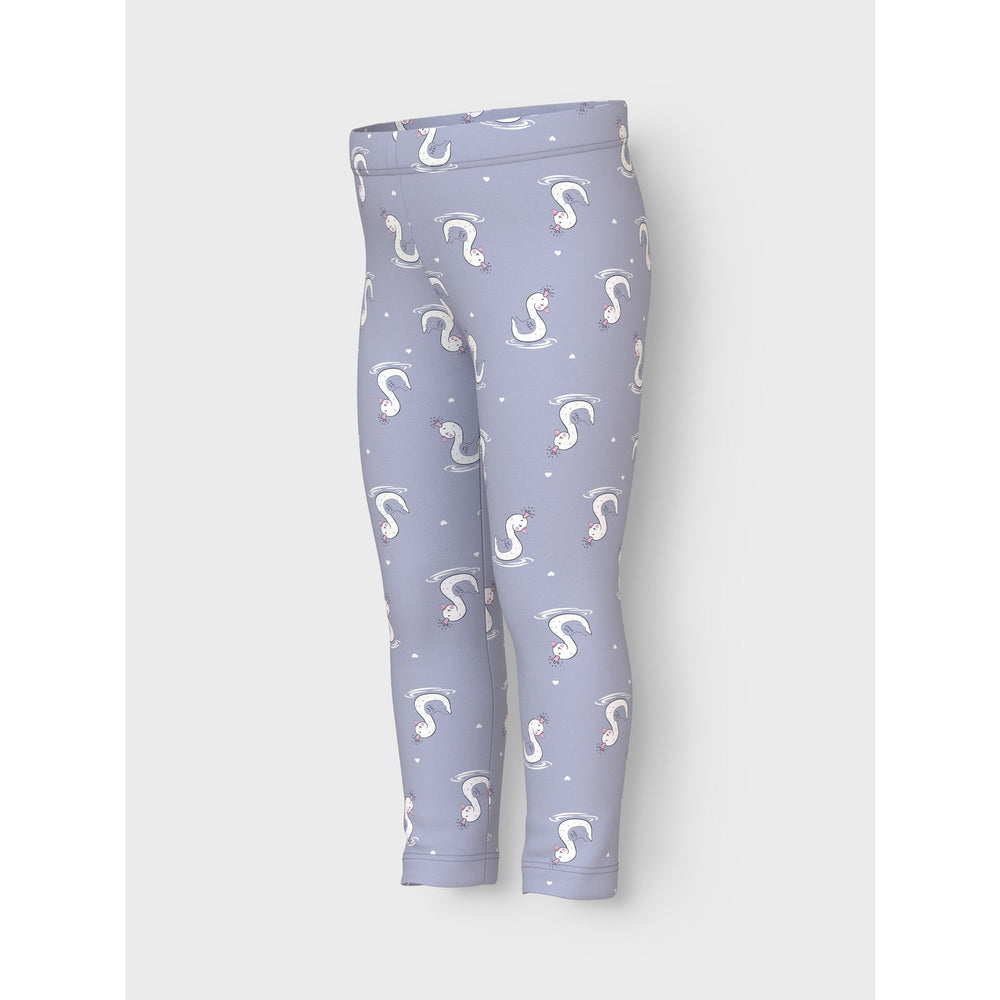 Køb Name It Icelandic Blue Swans Davina AOP Sweat Leggings