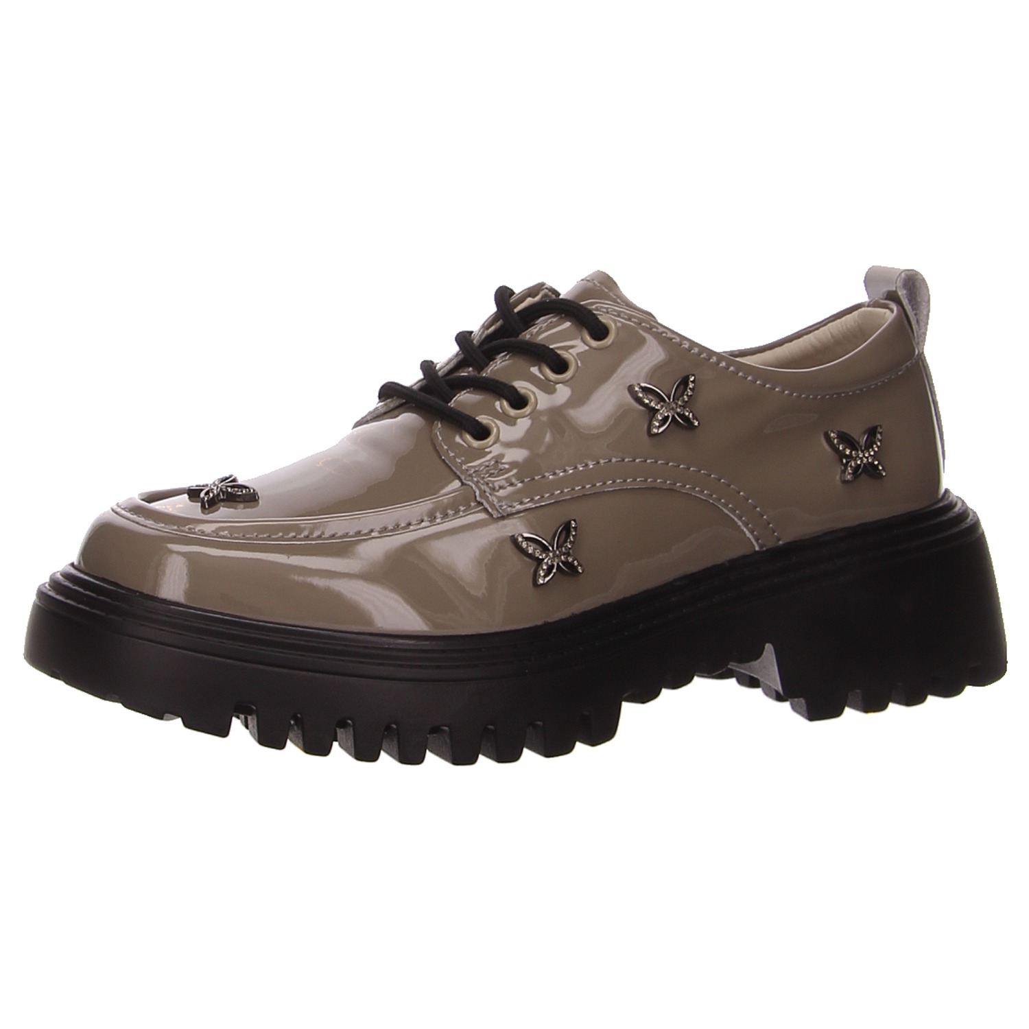 HBH Schnürschuhe taupe grau