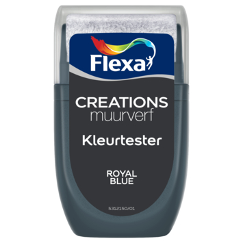 Flexa Creations muurverf Kleurtester Royal Blue mat 30ml