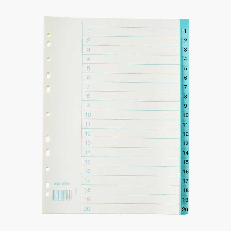 Permregister, A4, 1–20