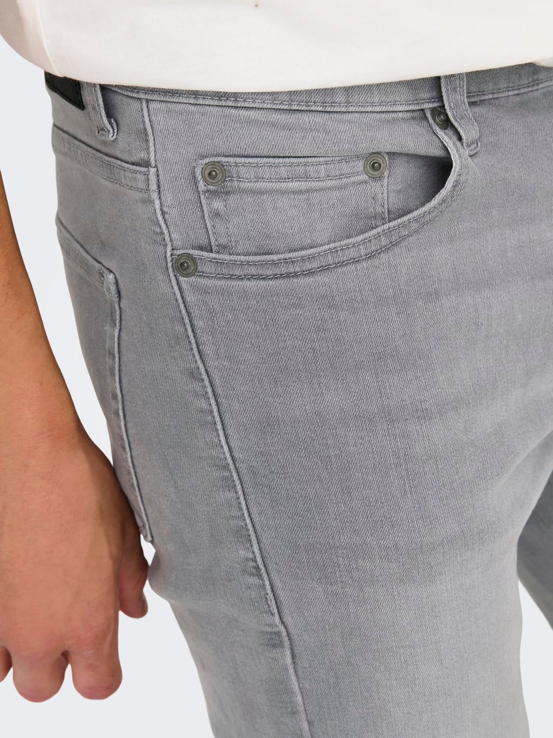ONSWEFT Normal geschnitten Jeans Light Grey Denim