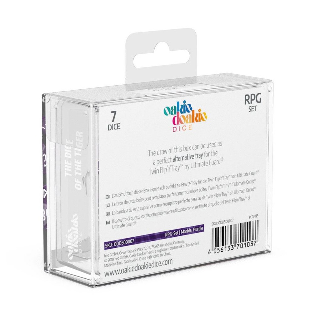 Oakie Doakie Dice dés RPG-Set Marble - Violet (7)