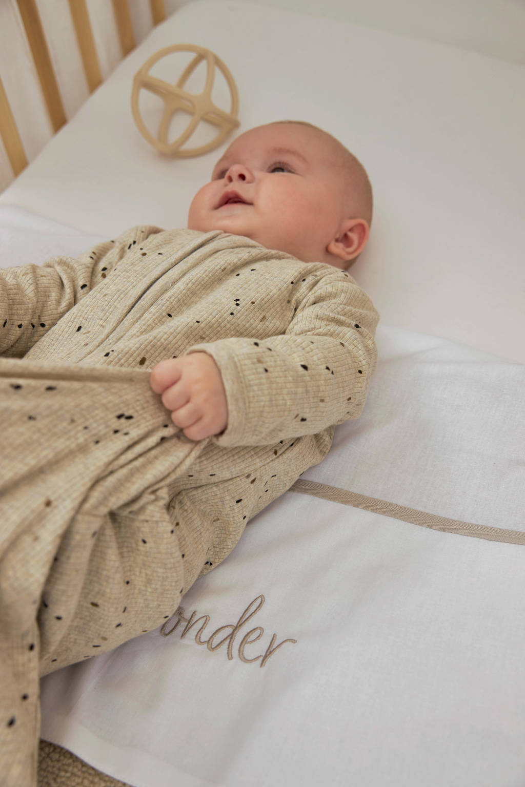baby slaapzak Rib Mini Spot sand melange