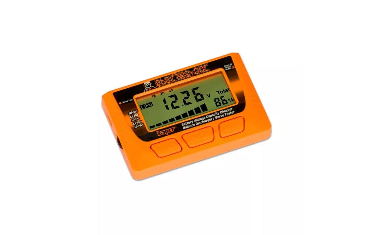Akku- und Servotester 1-8S LiPoServo- und Akkutester für 1-8S LiPo / Li-Ion / LiFe