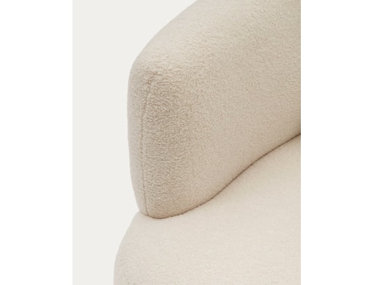 LF - Fauteuil tissu Fauteuil Martina bouclette écru