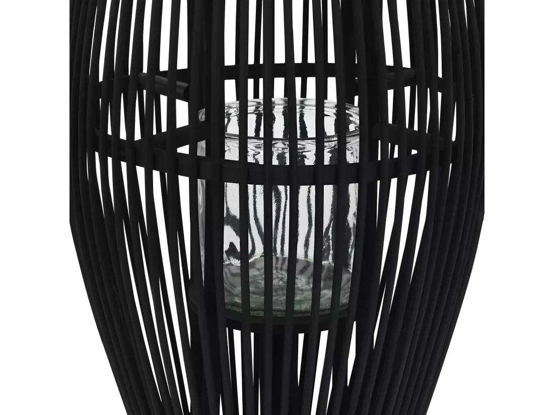 Bougeoir suspendu ou sur bambou marron 29 x 29 x 60 cm DEC020007
