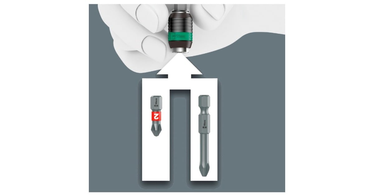 Wera846/8 Verzinkboor bit-set bitset  (Zwart/groen, 8-delig)