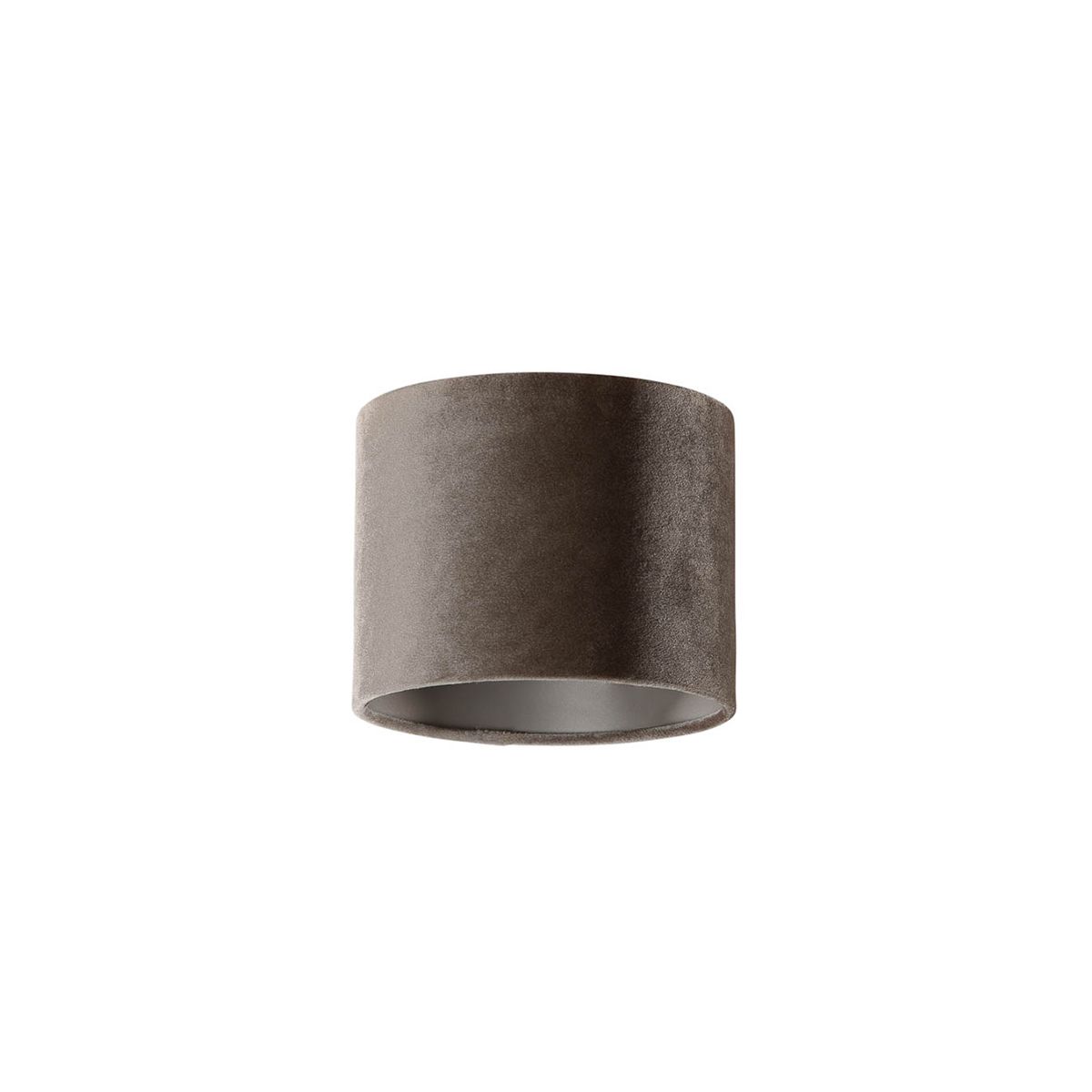 Velours lampenkap taupe rond 18/18/14