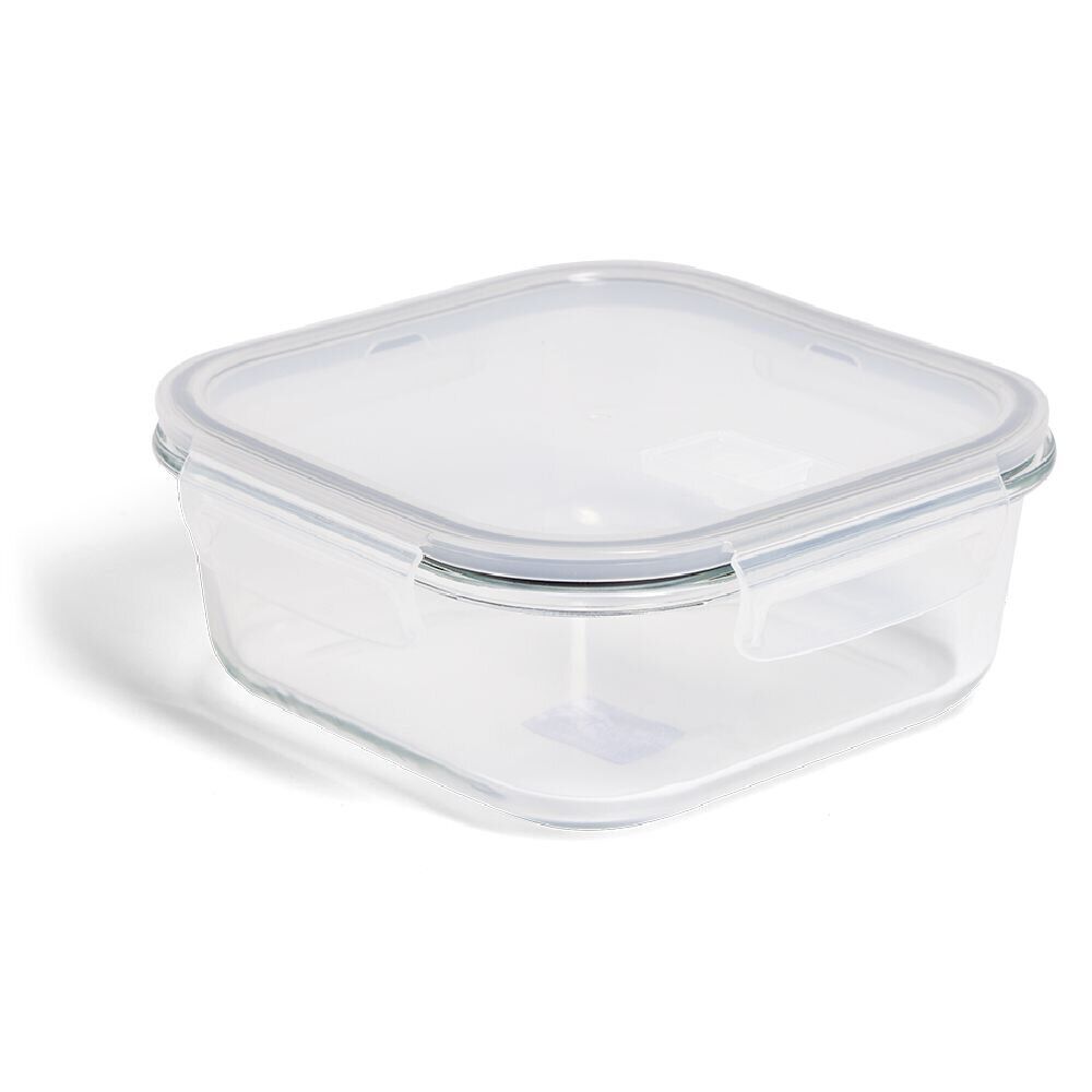 Boîte alimentaire en verre avec couvercle plastique à clips 1,1L