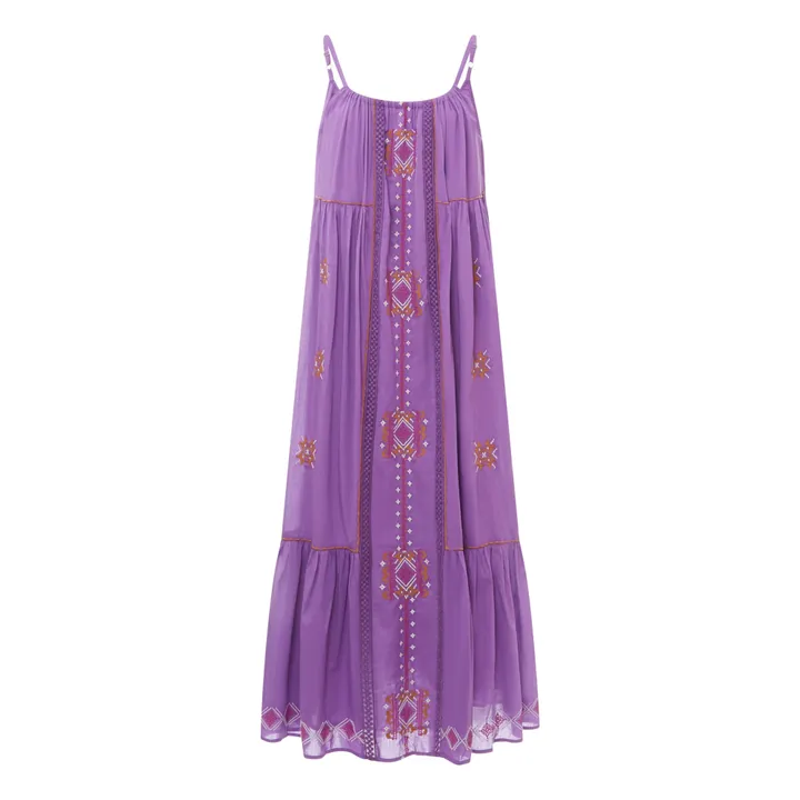 Alma Deia Robe Longue Brodée | Violet