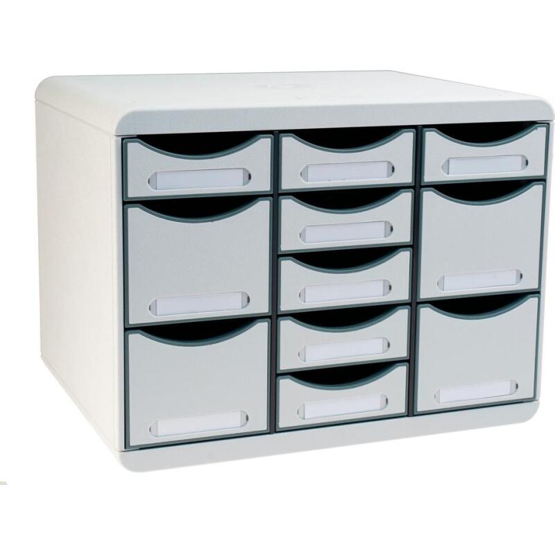 Moule de classement Storebox Multi 11 tiroirs Office - Gris lumière