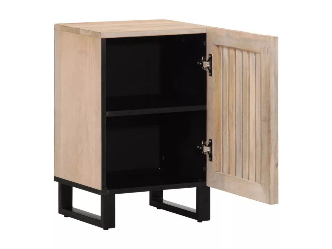 Armoire de salle de bain 38x34x58 cm bois massif de manguier
