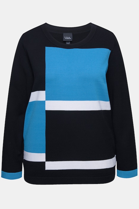 Pullover, Colorblocking, Rundhals, Langarm