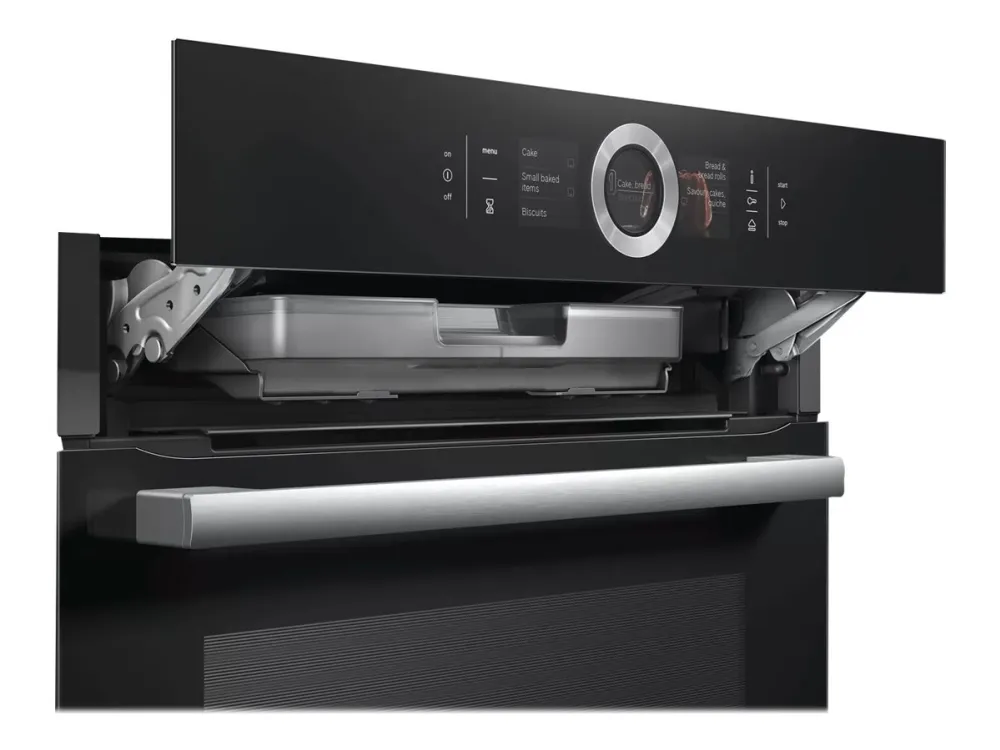 Bosch Serie | 8 HSG636BB1 - Ovn - med dampfunktion - til indbygning - niche - bredde: 56 cm - dybde: 55 cm - højde: 58.5 cm - med selv-rengøring - Klasse A  - sort