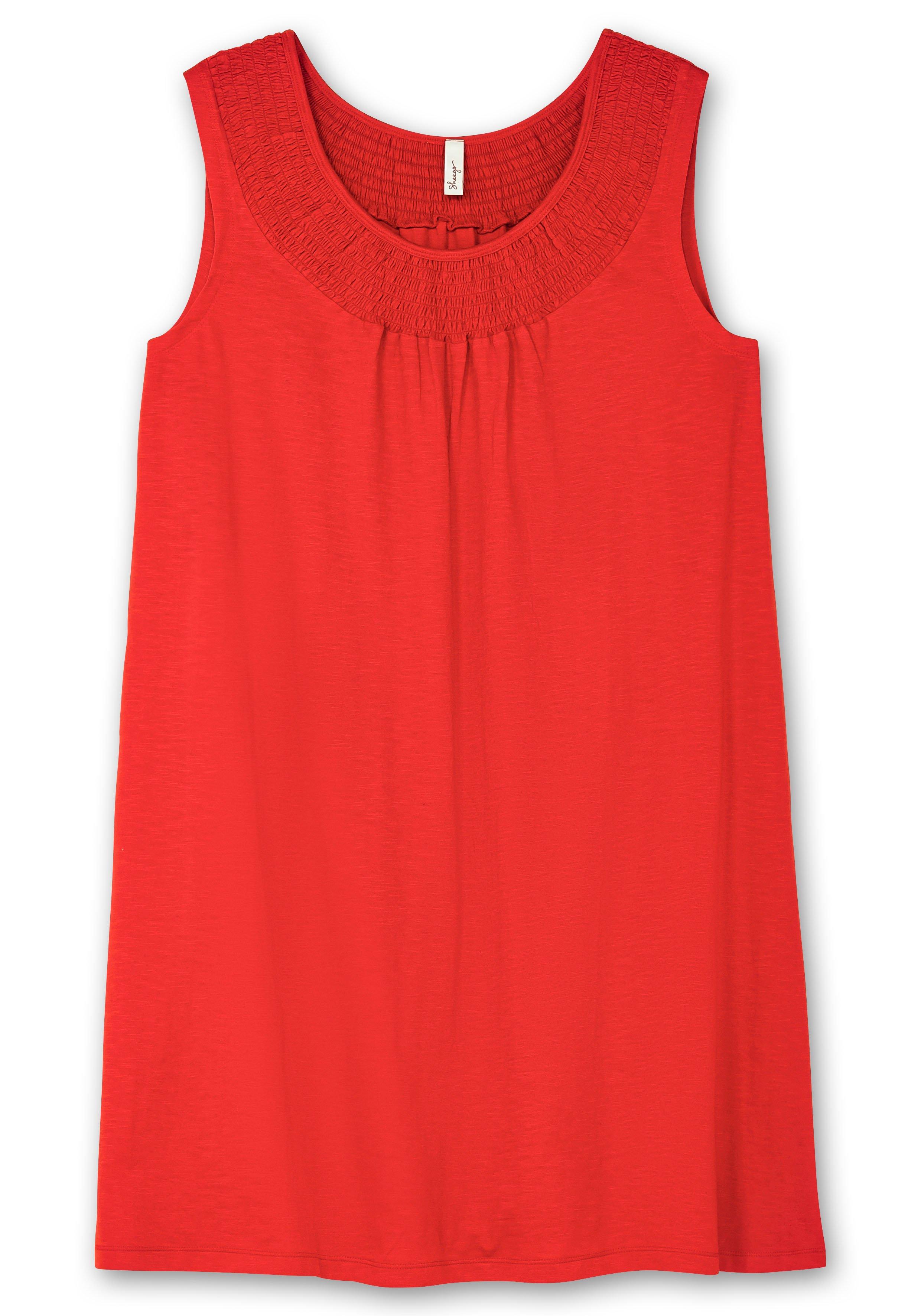 Shirtkleid mit Smok-Einsatz, in A-Linie