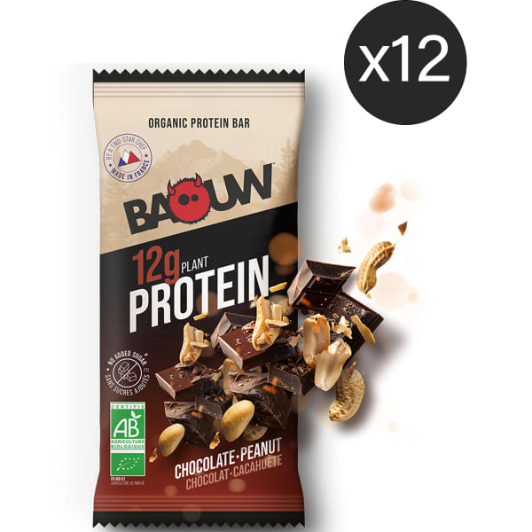 Barres énergétiques BAOUW BARRE PROTÉINÉE CHOCOLAT-CACAHUÈTE (X12) UNICOLORE