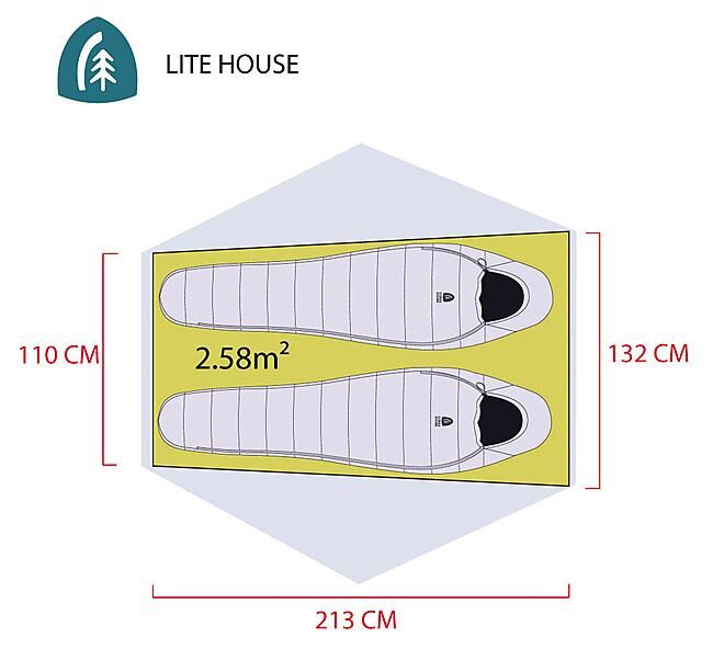 SIERRA DESIGNS - TENTE DE RANDONNEE LEGERE LITE HOUSE 2 P