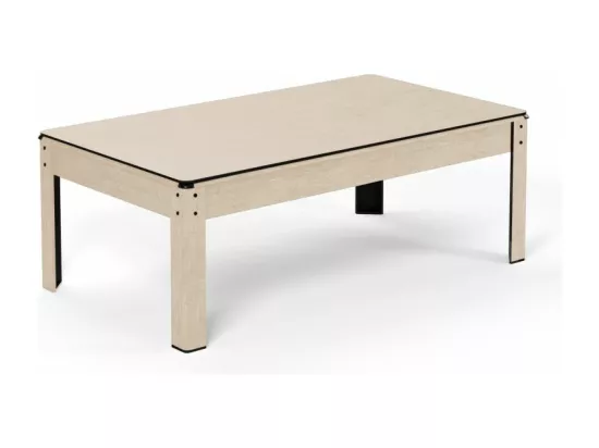 Billard Américain convertible table 4places KITBILL 5FT - 183 x 102 x 78 cm Plateau dînatoire et accessoires inclus - Beige