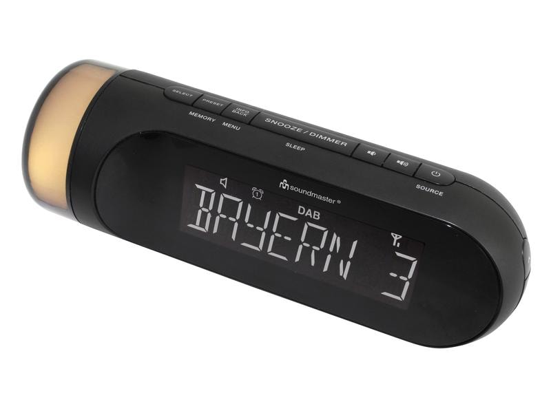 soundmaster Radiowecker UR6600SW Schwarz Uhrenradio mit DAB , UKW und zusätzlichem Nachtlicht