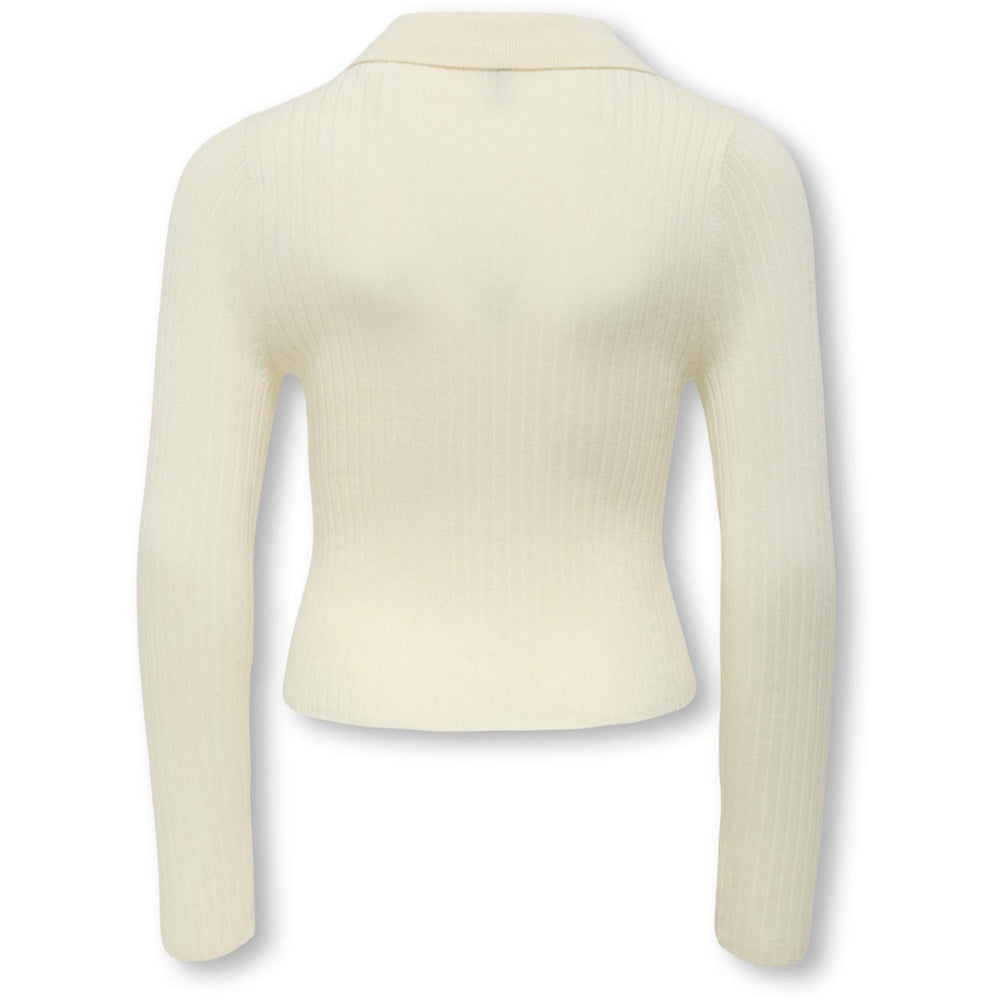 Køb kids ONLY Birch Gold Button Kogmila Ls Rib Knap Polo Neck Cp Knt