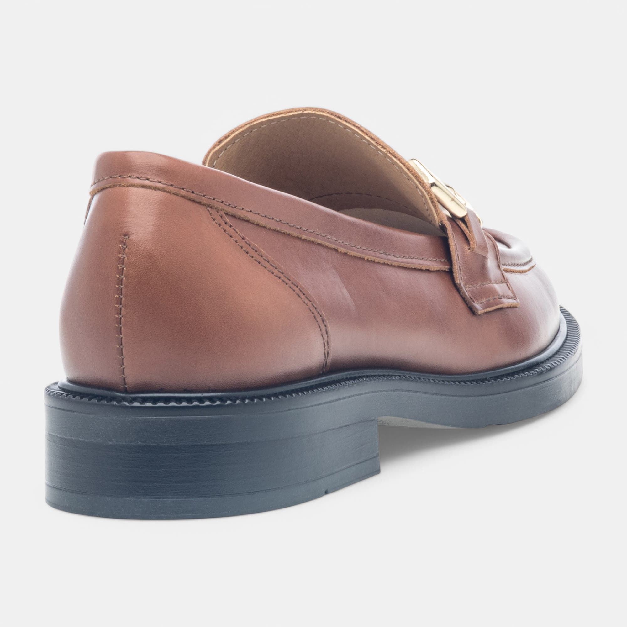 Mocassins Femme en cuir cognac