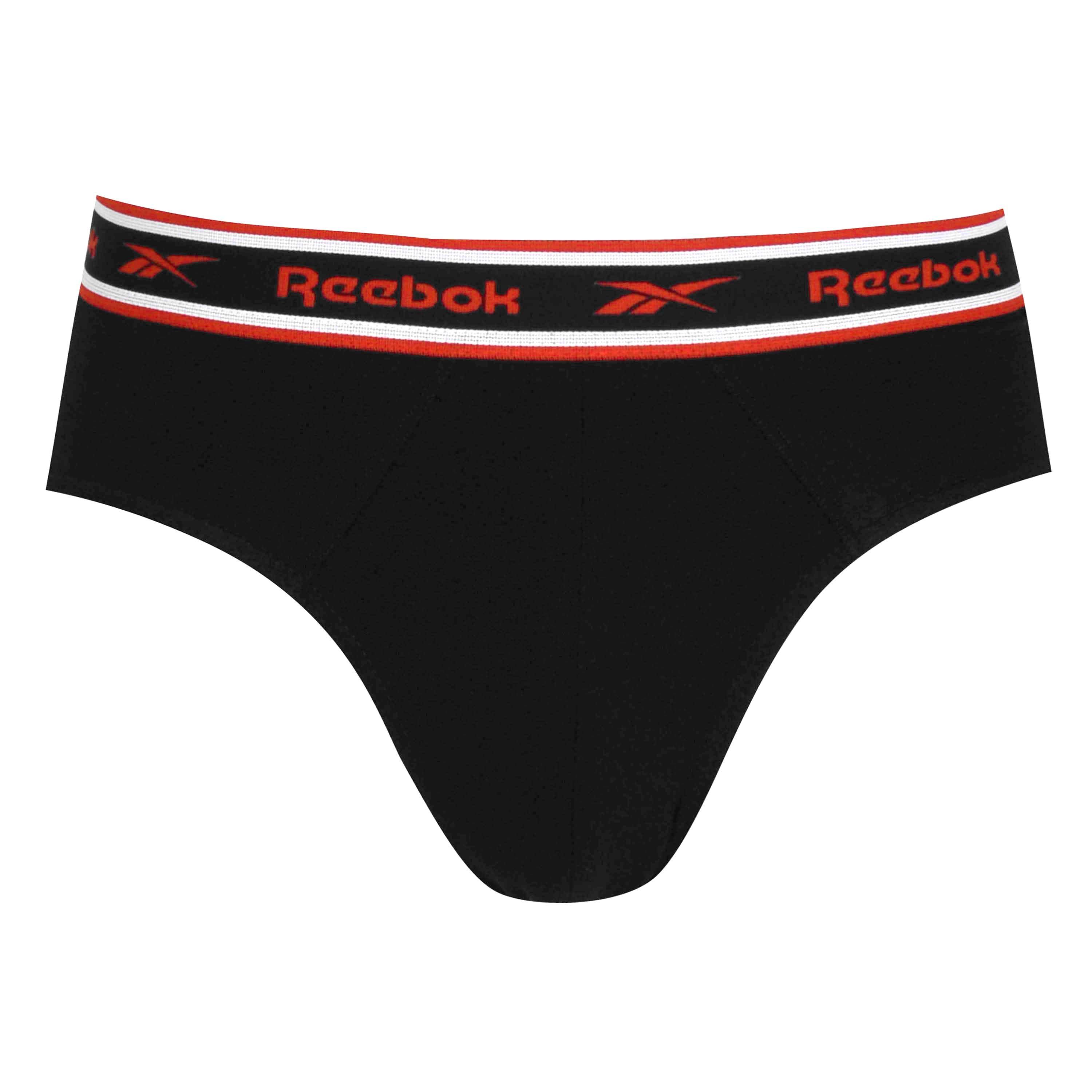 Reebok 3 Pack Cotton Elastane Briefs Mens
