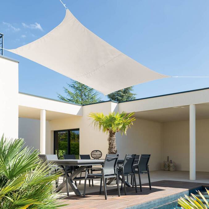 Voile d'ombrage rectangulaire CURACAO Blé
