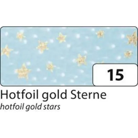 folia Washi-Tape Deko Klebeband Gold Sterne 15 mm x 5 m