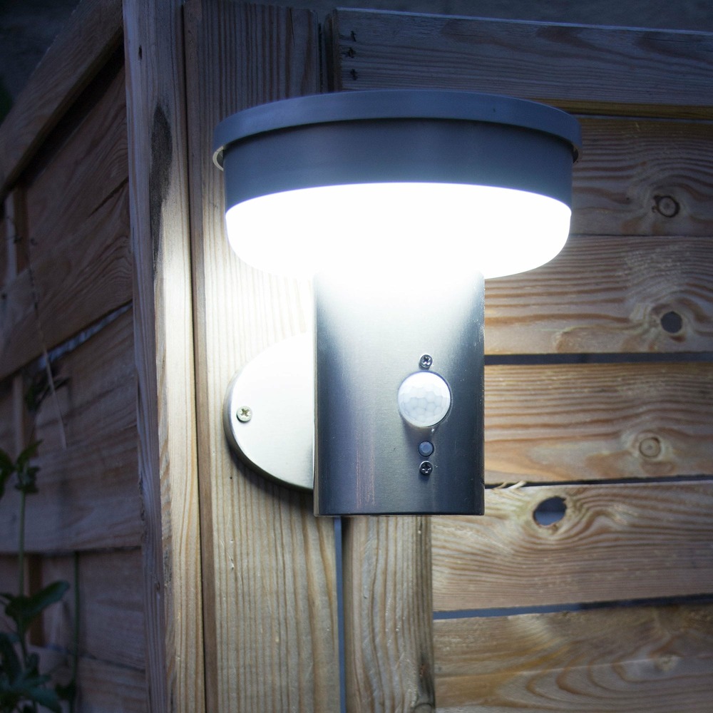 Applique solaire grise - à détection de mouvements - 600 lumens - 3 modes d'éclairage