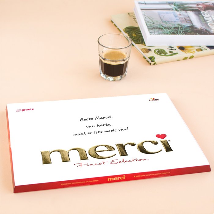 Merci | Van harte met eigen tekst | 675g