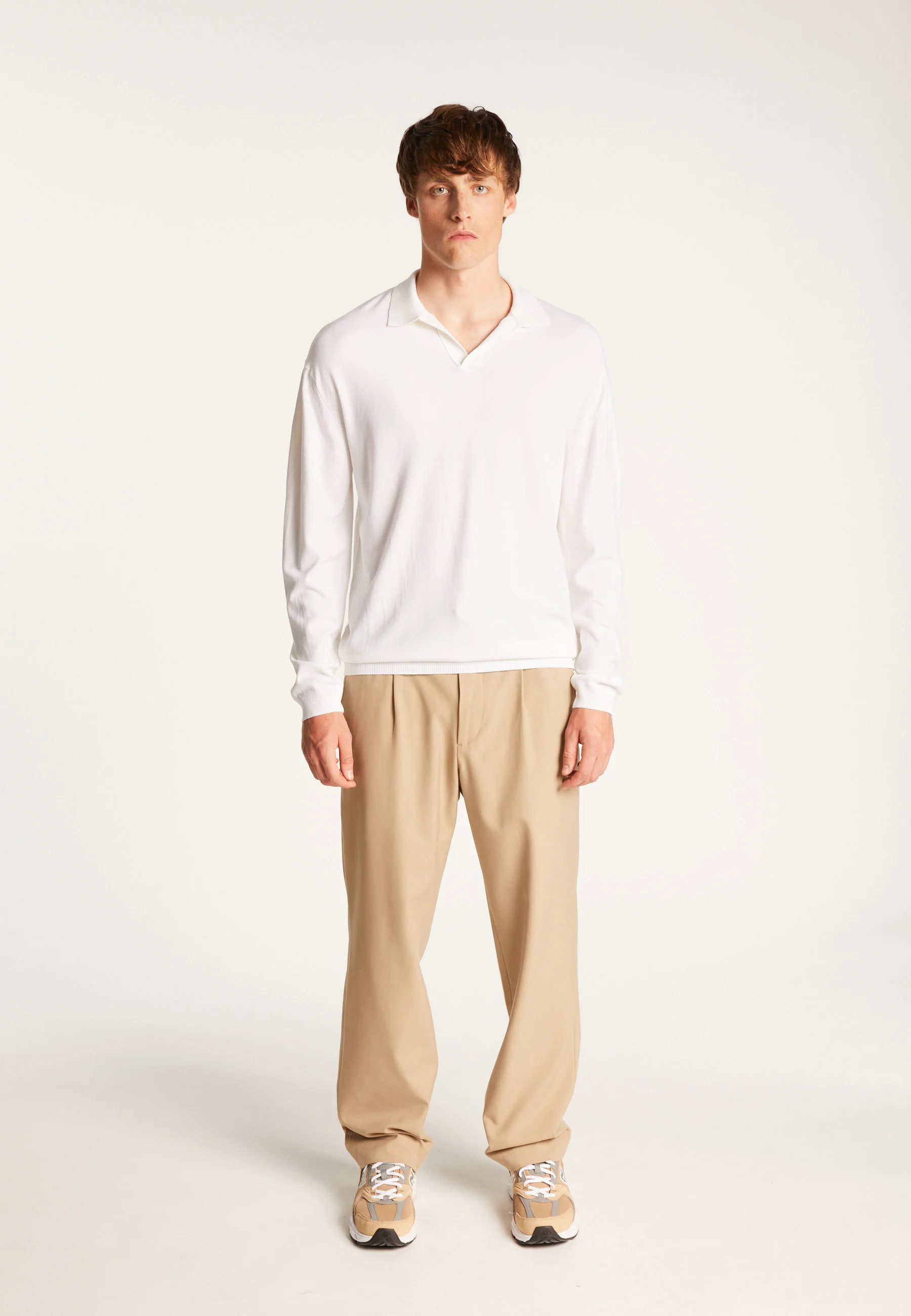 THIBAUDAH24 - Polo en laine mélangée | Blanc