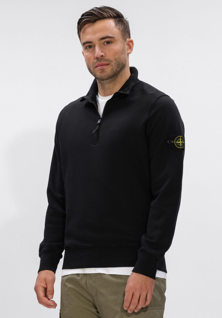 zwarte stone island polo ls polo s0051