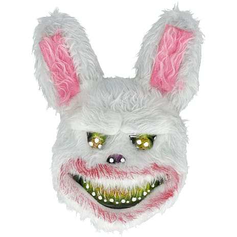 Halloween killer kanin maske H: 34 cm - hvid