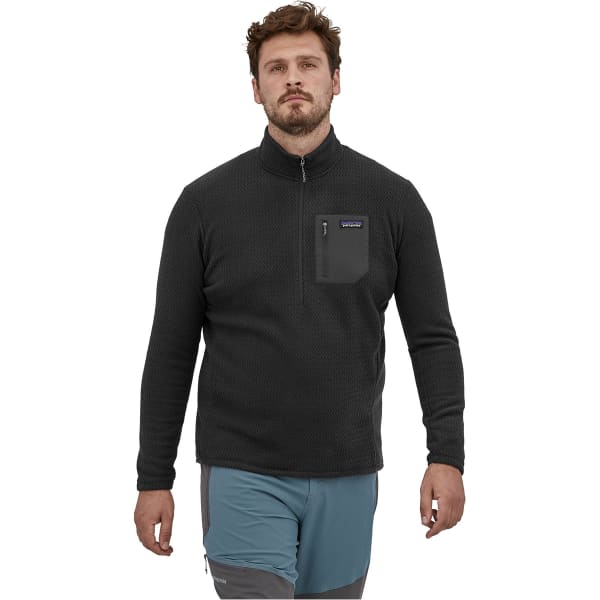 Sweat polaire randonnée PATAGONIA M'S R1 AIR ZIP NECK BLACK