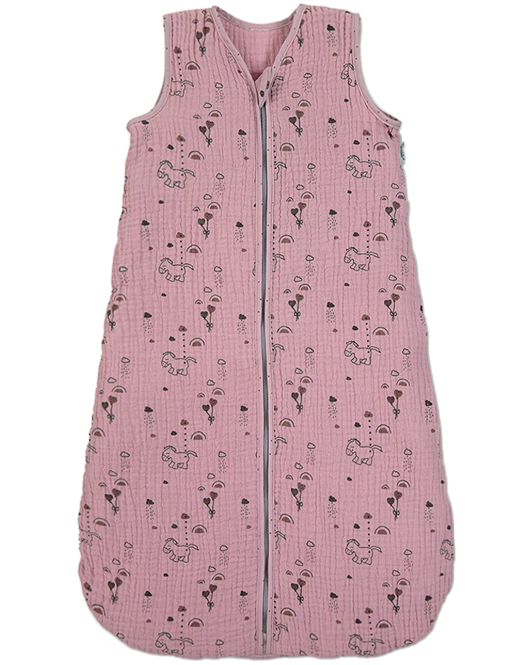 Sommer-Schlafsack MUSSELIN – PFERD PAULINE in lila