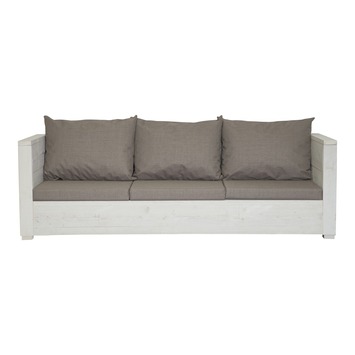 Loungebank Hava 216 cm grijs steigerhout