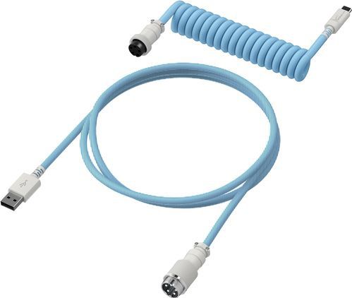 HyperX USB-C Coiled Cable Light Blue-White Blauw, Wit 1,37 m