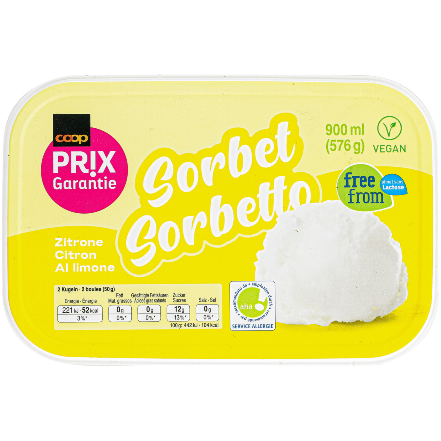 Prix Garantie Zitronensorbet Dose